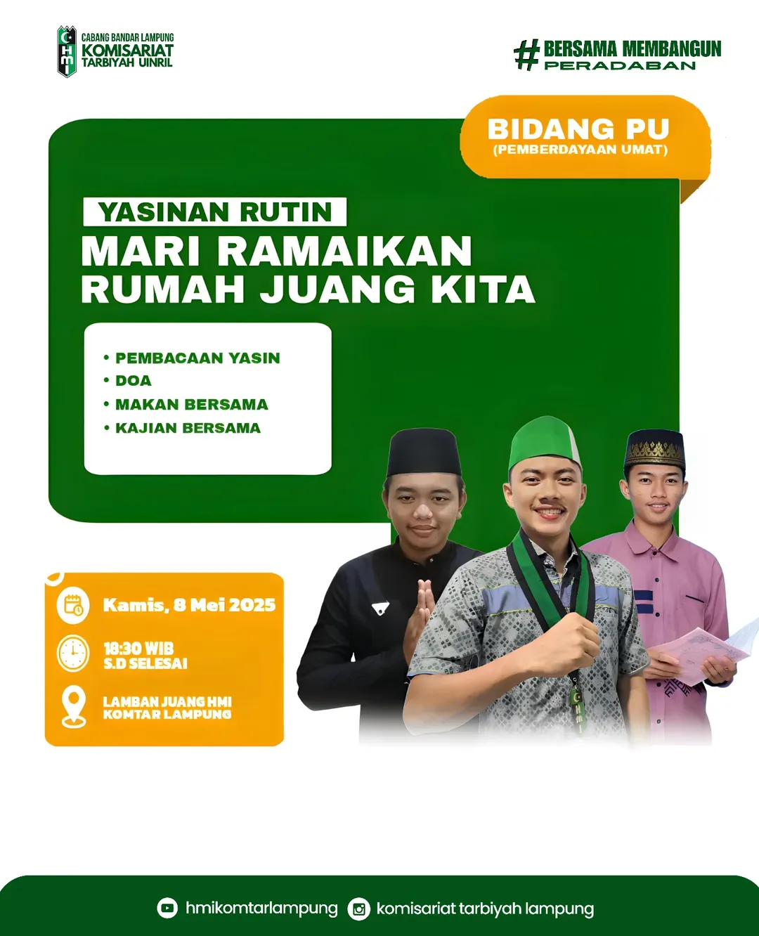 Yasinan bersama HMI KOMISARIAT TARBIYAH 