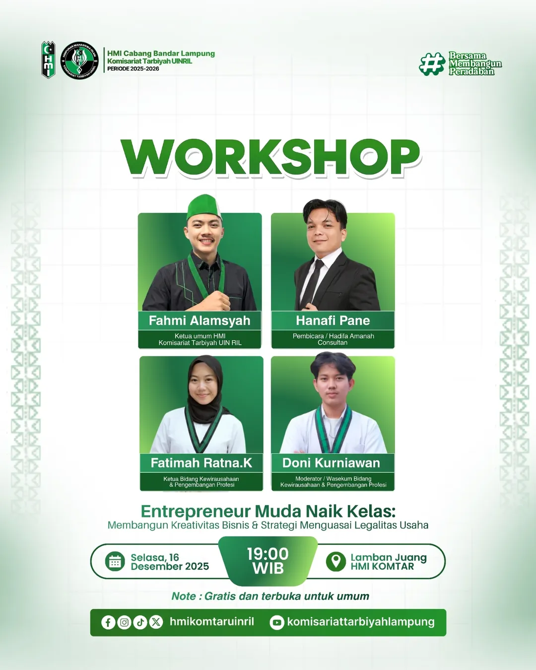 WORKSHOP – ENTREPRENEUR MUDA NAIK KELAS